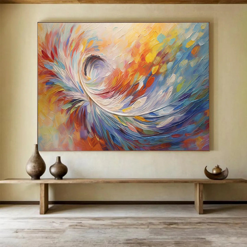 Exquisite Original Massive Textured Hand - Painted Abstract Wall Art for Aesthetic Perfection DKH870
