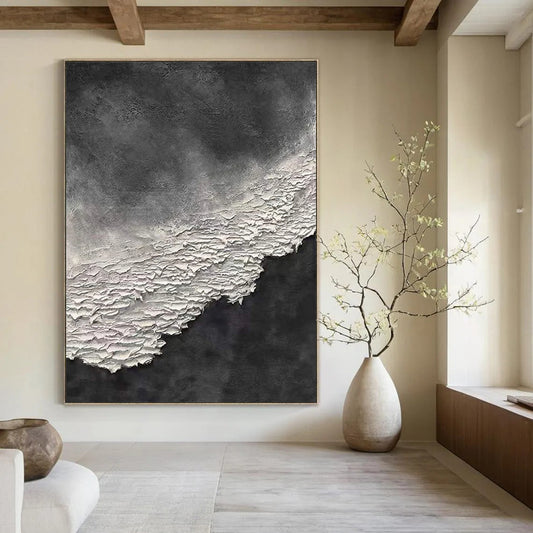Large Custom Abstract Paintings with Textured Details for Bedroom & Office DTP339