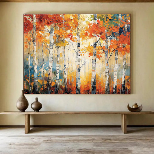 Elegant Original Hand - Crafted Textured Large Abstract Wall Mural for Graceful Touches DKH835