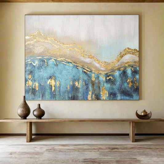 Immense Hand - Painted Textured Abstract Wall Mural for Artistic Focal Points DKH733
