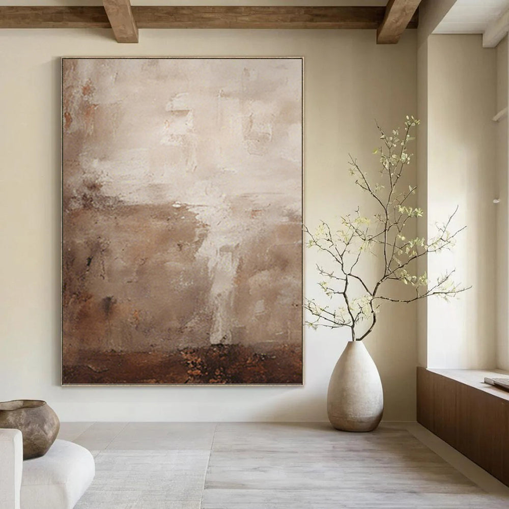 Colossal Hand - Painted Custom Abstract Canvas (with Three - Dimensional Textures), Beautifying Entryway and Bar DKH1470