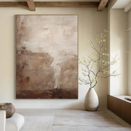 Colossal Hand - Painted Custom Abstract Canvas (with Three - Dimensional Textures), Beautifying Entryway and Bar DKH1470