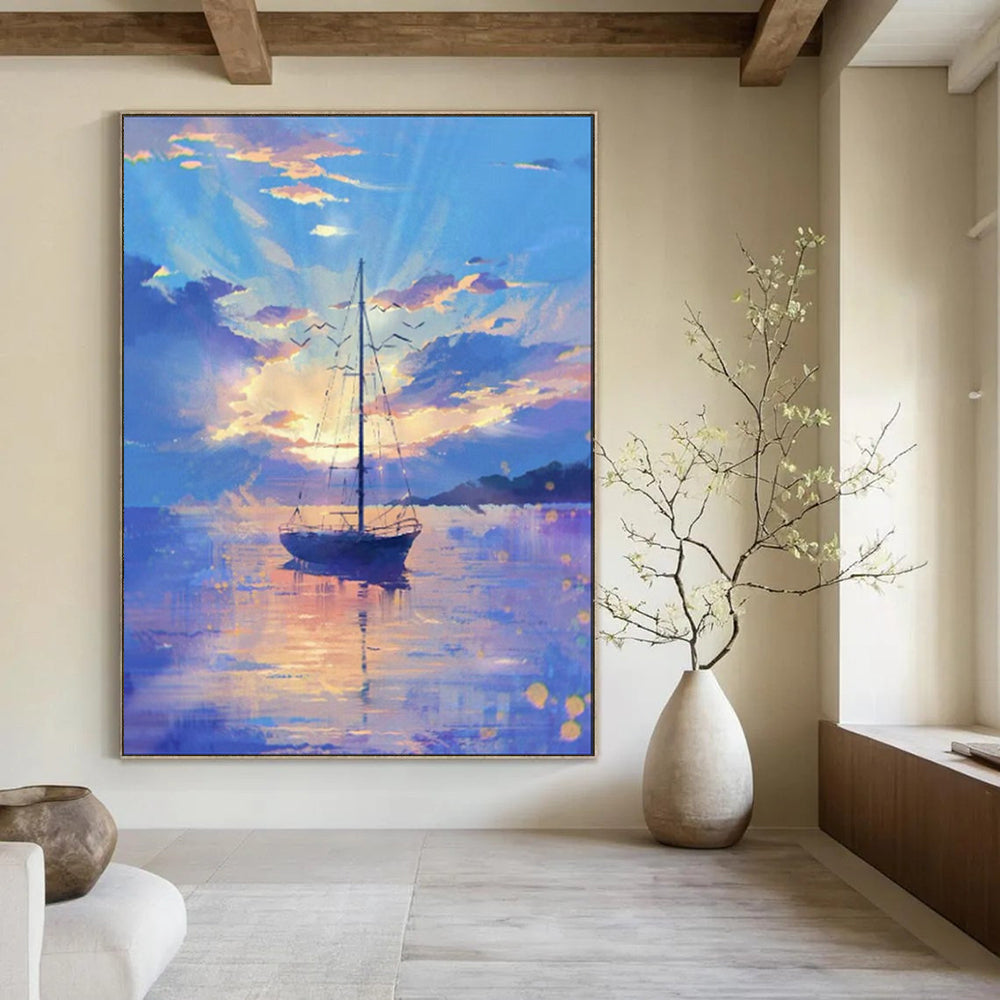 Hand-Painted Personalized Abstract Canvas for Entryway & Hotel LargeART1893