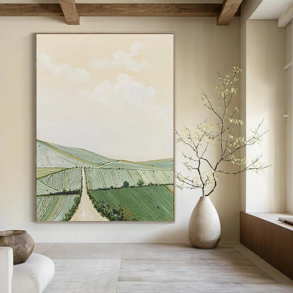 Large - Format Hand - Painted Textured Custom Abstract Work, for Decorating Bar and Office DKH1449