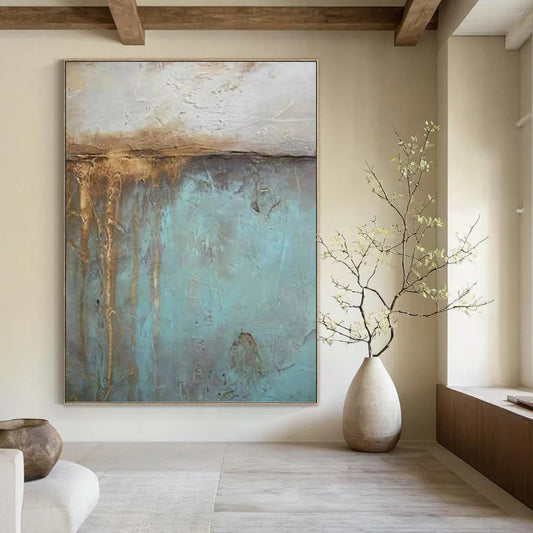 Immense Hand - Painted Textured Abstract Canvas for Office & Entryway DKH1191