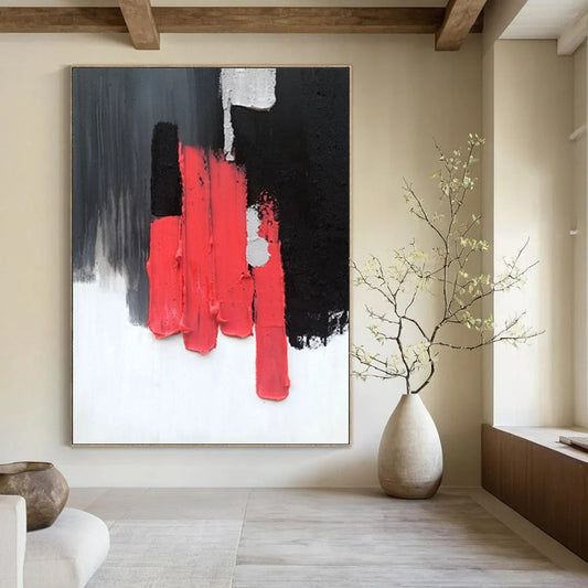 Custom Hand-Painted Abstract Masterpieces for Hotel & Entryway DTP394