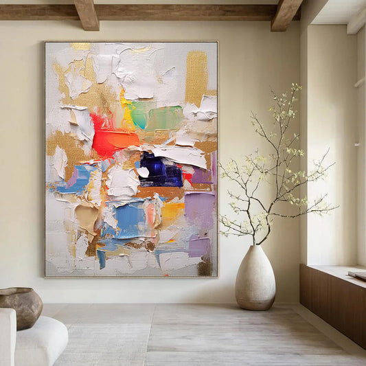 Vast Custom - Painted Textured Canvas Abstract for Bedroom & Office DKH1057