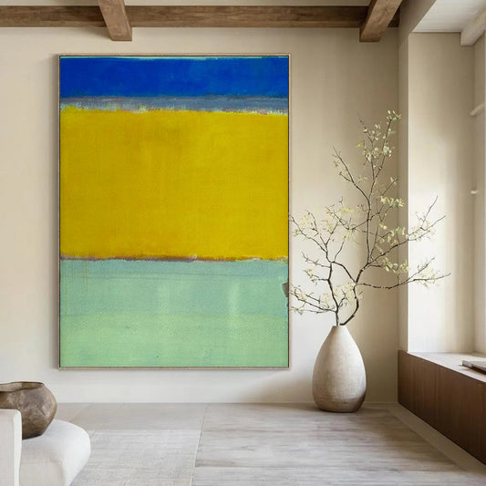 Vertical Hand - Painted Large Custom Abstract Creation for Bedroom and Living Room DKH1630