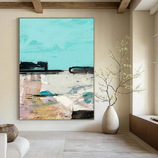 Custom Abstract Paintings: Big Sizes, Hand-Painted Textures for a Modern Look DTP197