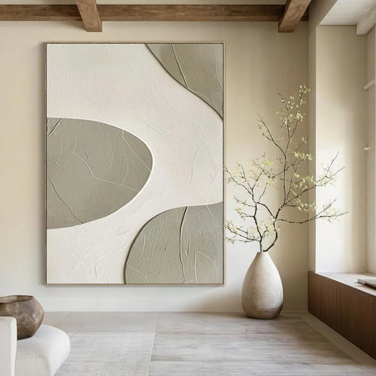 Large-Format-Scale Hand-Painted Abstract Canvases for Bedroom & Hallway LargeART2341