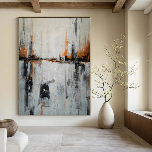 Tranquil & Pastel Hand-Painted Custom Abstract Painting for Bedroom & Hallway LargeART1973
