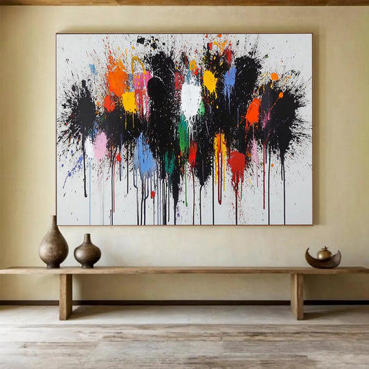 Bold Color Splash Abstract - Modern Living Room or Office Statement DLZ193