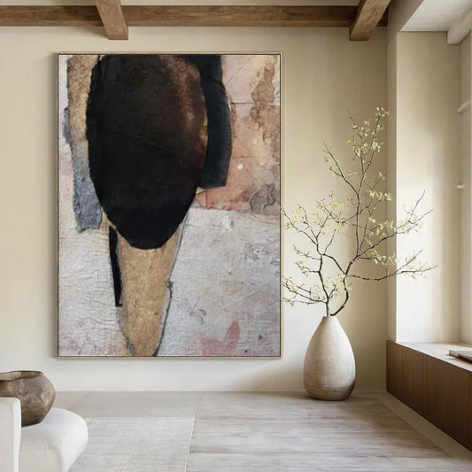 Massive-Sized Hand-Painted Abstract Artwork for Dining Room & Breakfast Nook LargeART2224