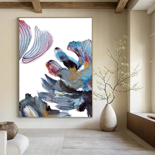 Big Custom Hand-Painted Abstract Art: Textures to Make a Statement DTP199
