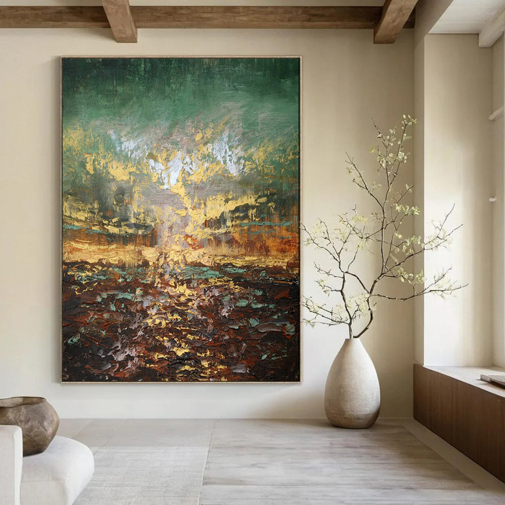Large-Scale Custom Hand-Painted Abstract Art for Bedroom & Hotel LargeART1942