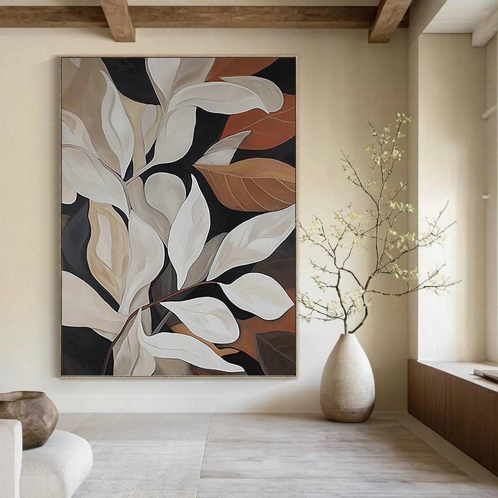 Expertly Conceived Hand - Rendered Textured Canvas Painting for Hallway & Bar DKH1125