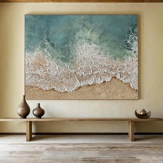Aerial Beach View - Coastal Living Room or Bedroom Art DLZ252