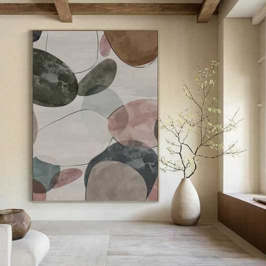 Creatively Directed Hand - Rendered Textured Canvas Abstract for Bedroom & Hallway DKH1157