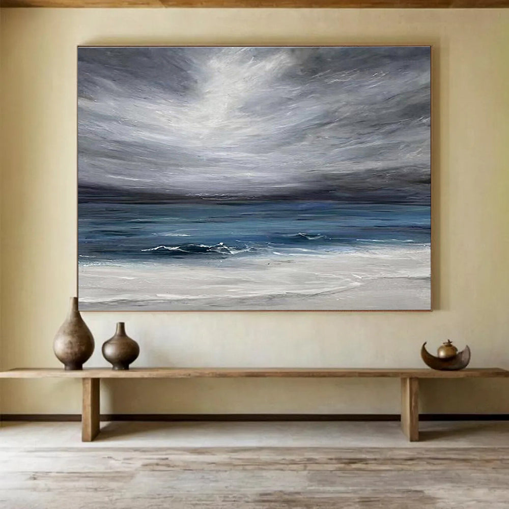 “Mystic Tides” Massive Abstract Mural for Bar & Entryway DKH215