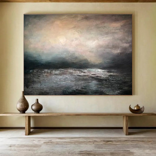 Immense Handmade Textured Abstract Painting for Sophisticated Interiors DKH769