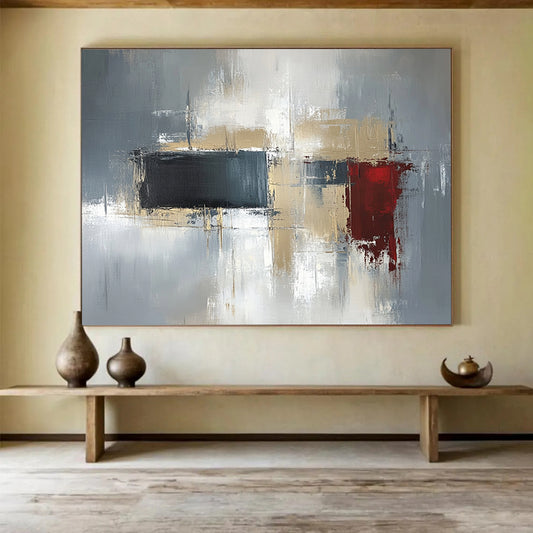 “Teal and Gold Abstract Drip” - Teal, gold, white, beige; Abstract drip with teal and gold; Acrylic Painting On Canvas HB1284