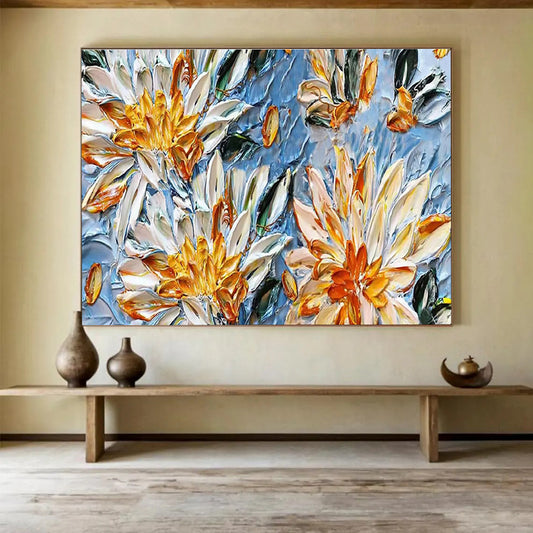 Dramatic Large Abstract Canvas for Dining Room & Entryway DKH896