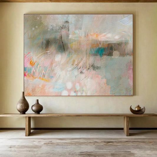 “Serenity’s Embrace” Vast Abstract Canvas for Bedroom & Office DKH203