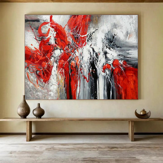 Large-Scale Hand-Painted Abstract Art for Bedroom & Living Room LargeART1485