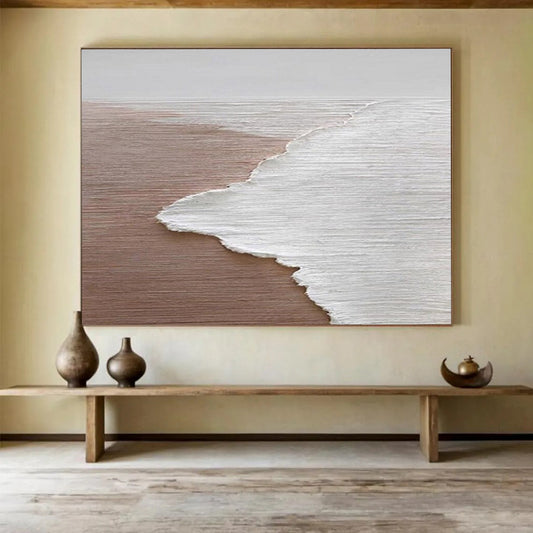 Minimalist Beach Wave Art - Serene Living Room or Bathroom Decor DLZ178
