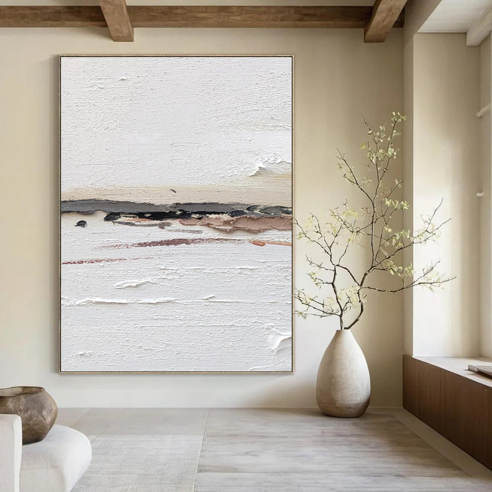 Large Vertical Custom Abstract Hand - Painted Canvas for Office and Bar DKH1664