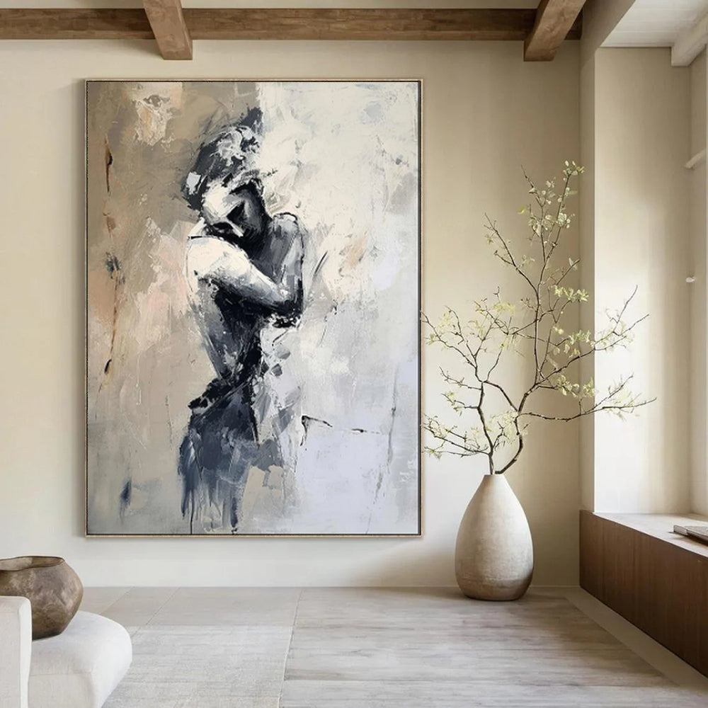 Custom Hand-Painted Abstract Mural for Office & Hotel LargeART1832