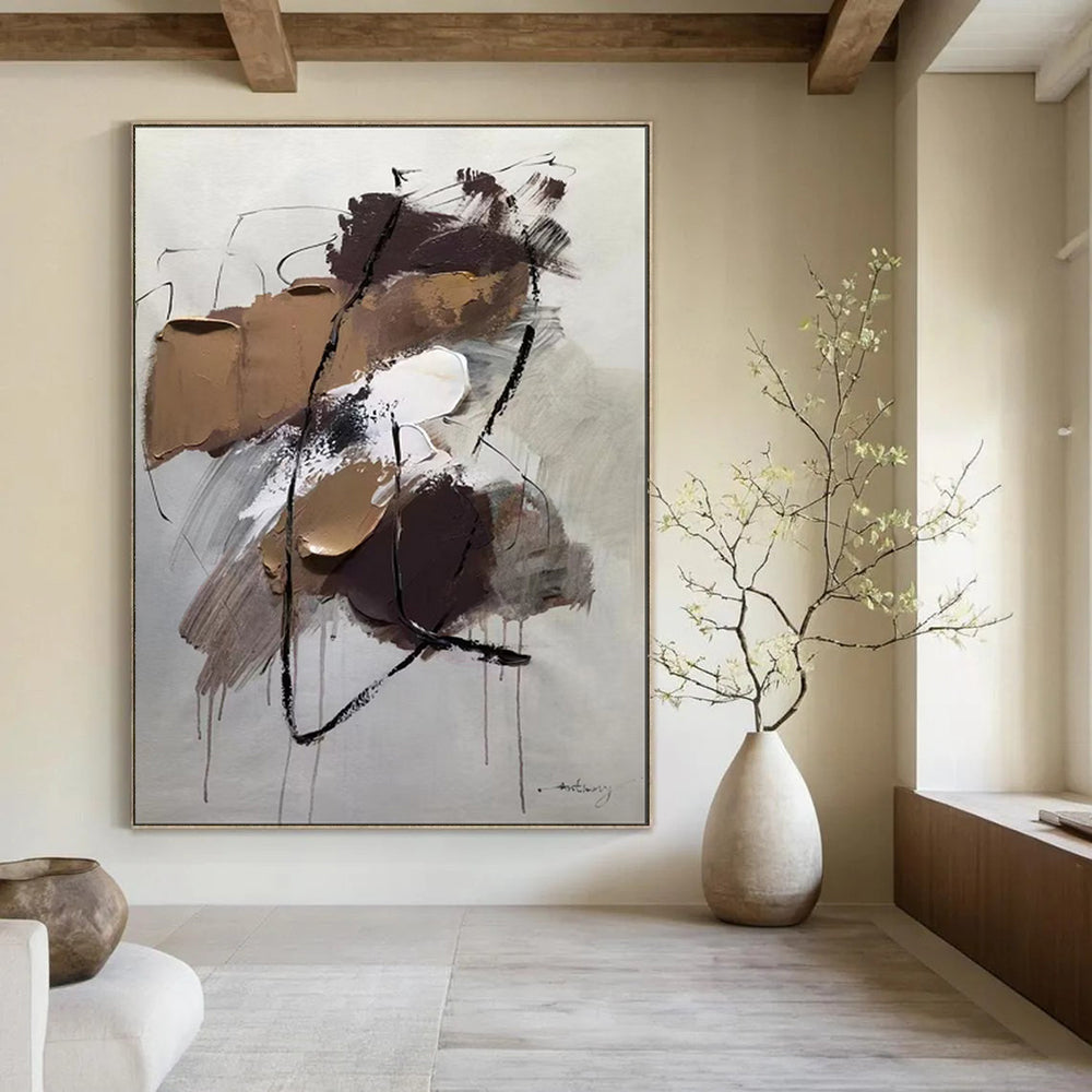 Vibrant Festival Textured Abstract Wall Art for Living Room & Party Space LargeART2084