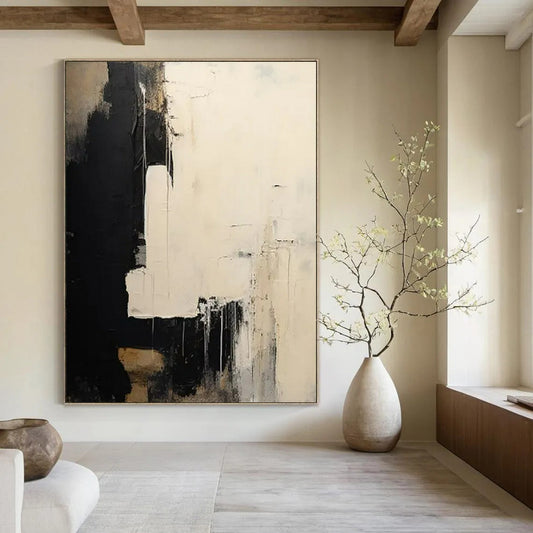 Massive-Scale Hand-Painted Abstract Canvases for Bedroom & Hotel LargeART2362