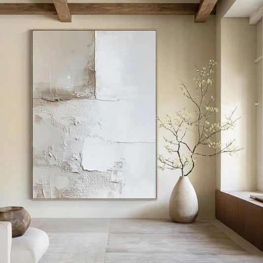 Tropical Textured Abstract Mural for Hotel Suite & Dining Room DKH0977