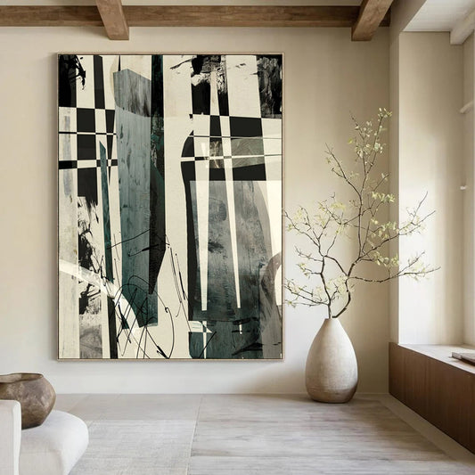 Large Custom Abstract Paintings: Textured Masterpieces for Living Room & Hallway DTP218