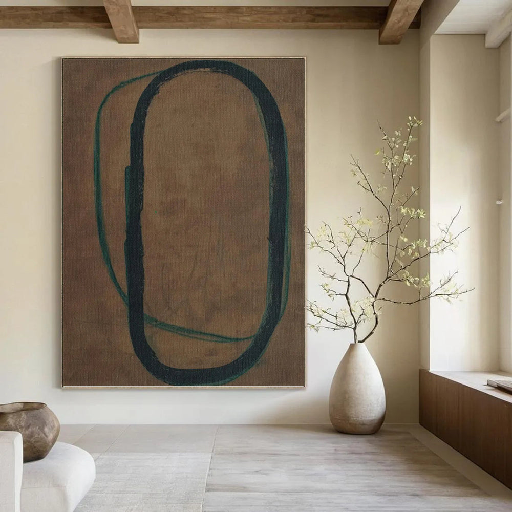 Expertly Designed Hand - Rendered Textured Canvas Painting for Hallway & Bar DKH1153