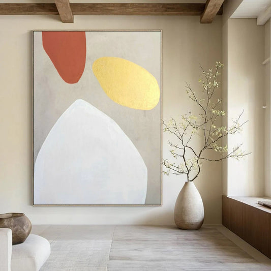 Elegant Custom - Painted Textured Canvas Abstract for Hotel Lobby & Bedroom DKH1078