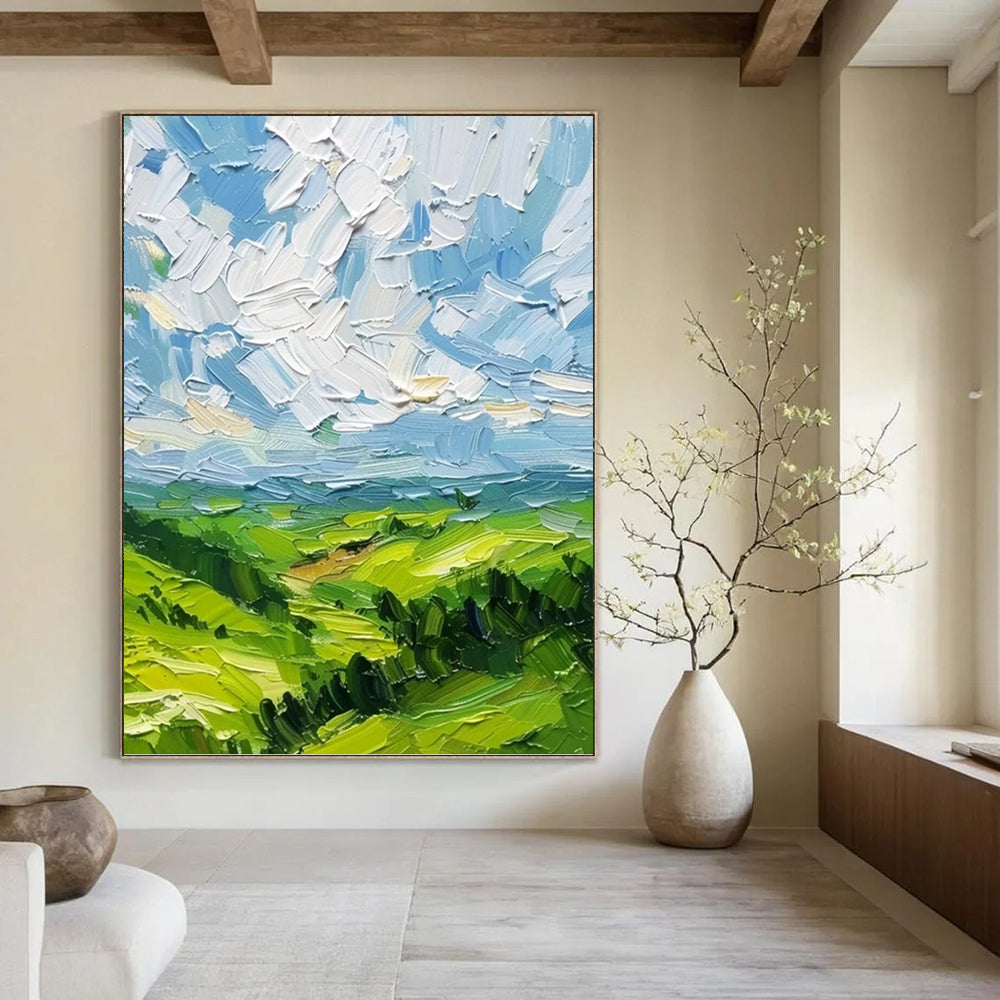 Elevated Vertical Hand - Painted Custom Abstract Treasure (with Unique Textures) for Bedroom and Dining Room DKH1557