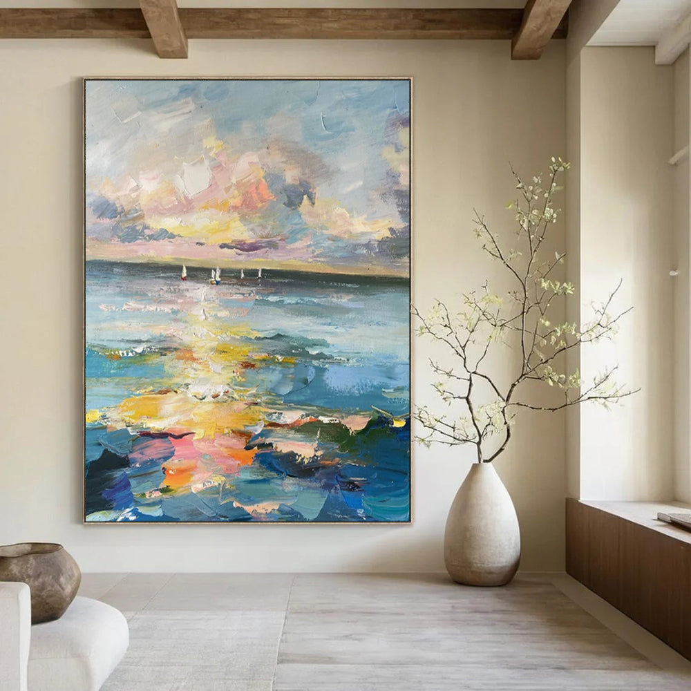 Hand-Painted Bespoke Abstract Art for Bar & Hotel LargeART1896