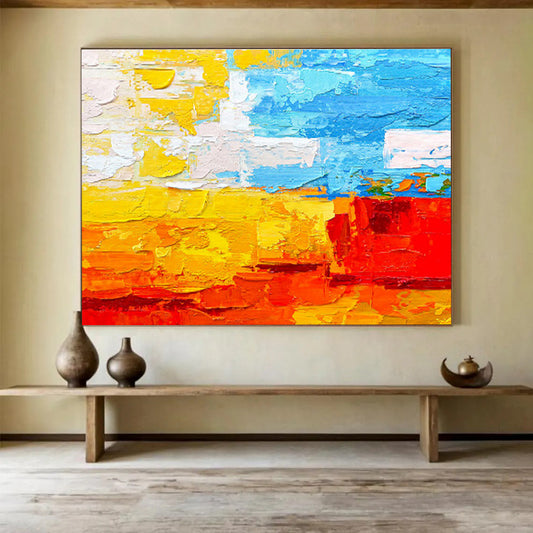 “Dynamic Echoes” Giant Abstract Artwork for Living Room & Dining Room DKH270