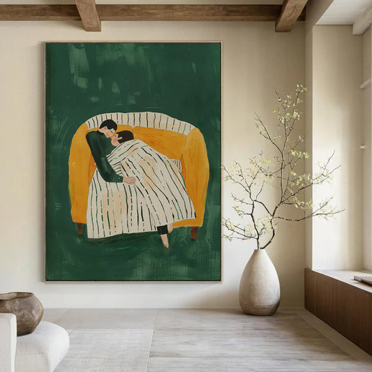 Vintage Textured Abstract Wall Art for Dining Room & Entryway LargeART2050