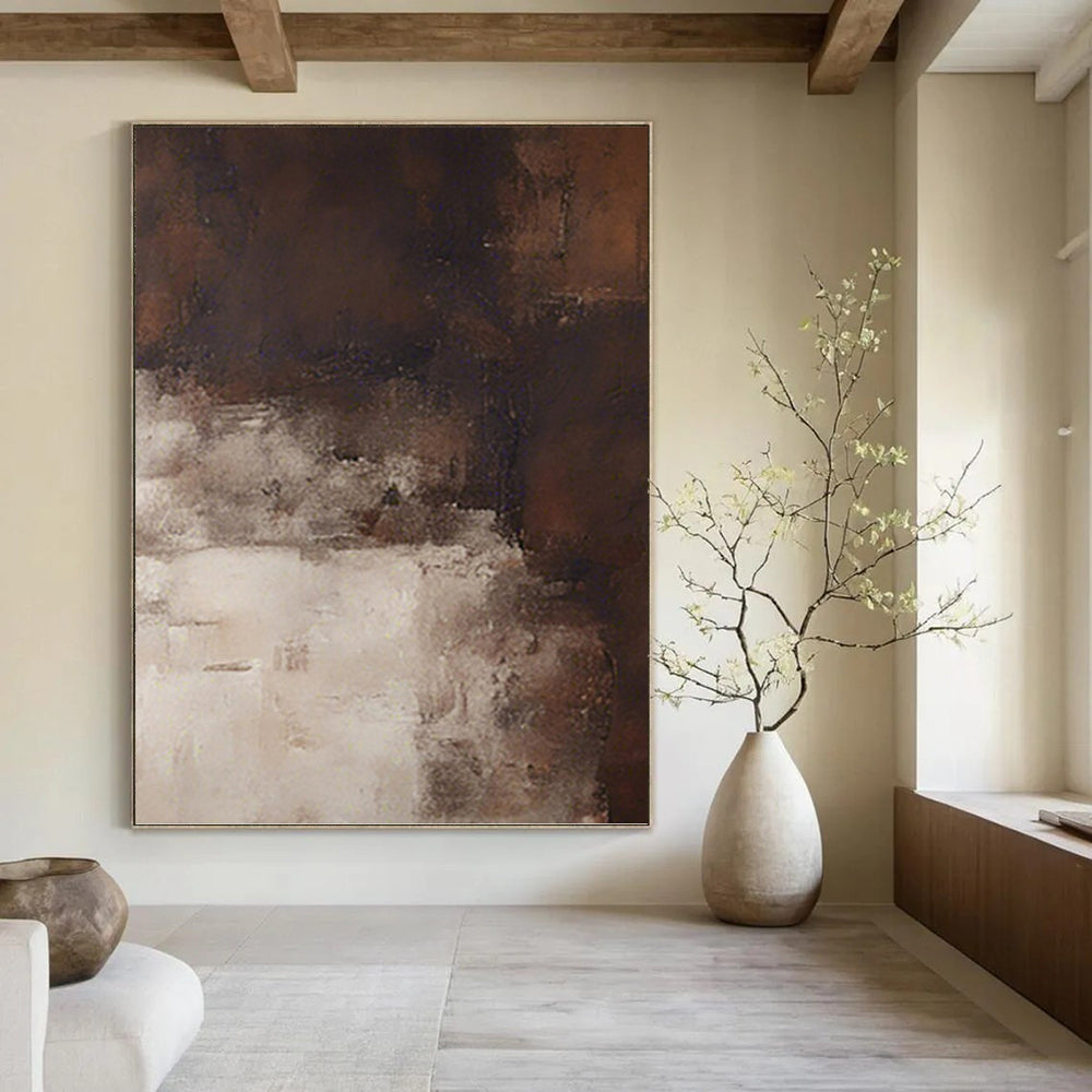 Vast Hand - Painted Textured Custom Abstract Art, for Decorating Bedroom and Dining Room DKH1469