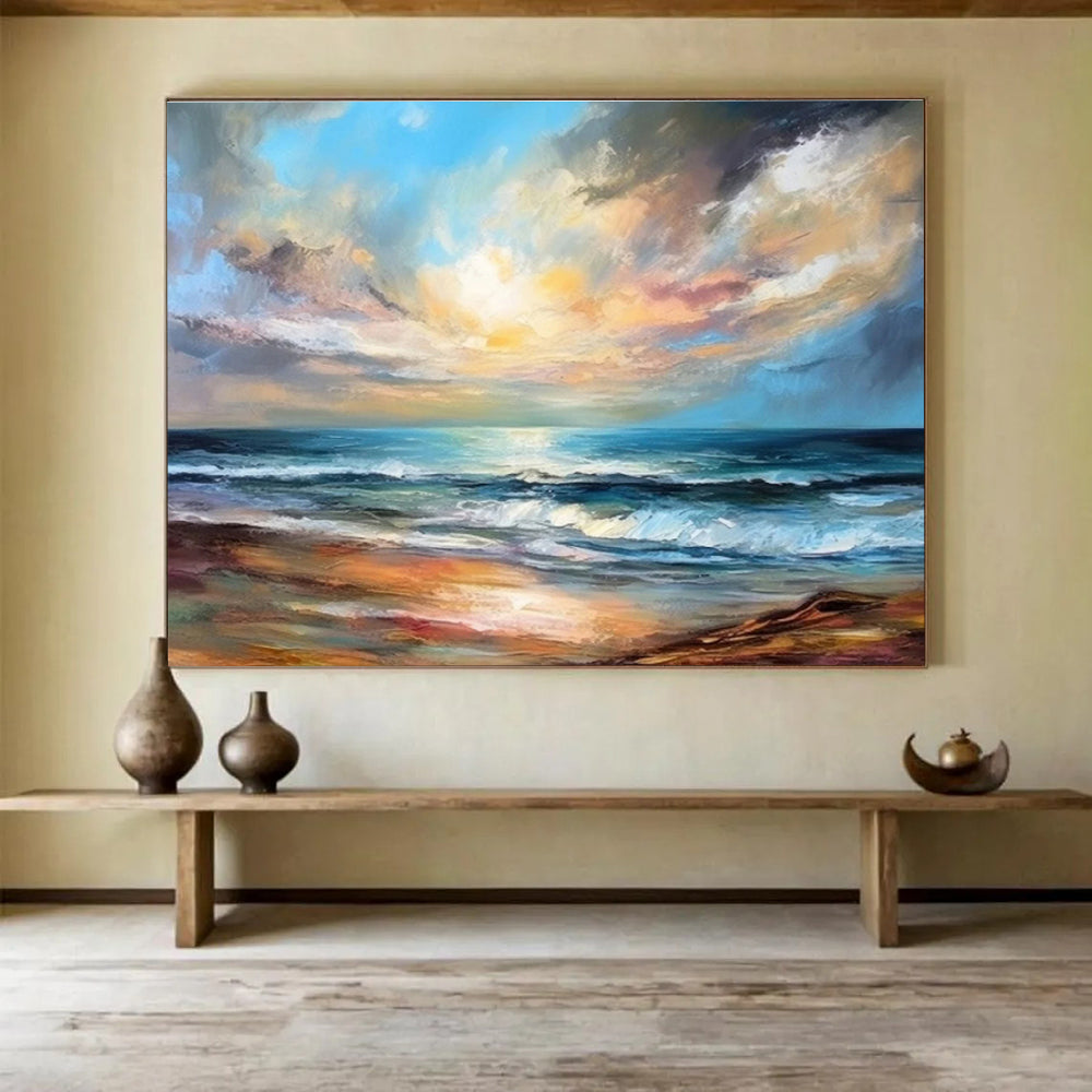 “Harmonious Drifts” Grand Abstract Mural for Hallway & Bedroom DKH338