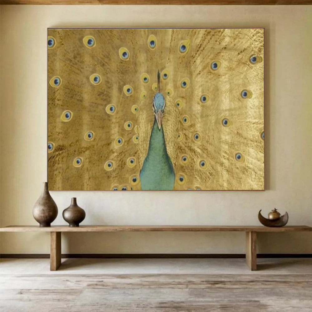 Grandiose Textured Hand - Painted Abstract Mural for Immersive Ambiance DKH740