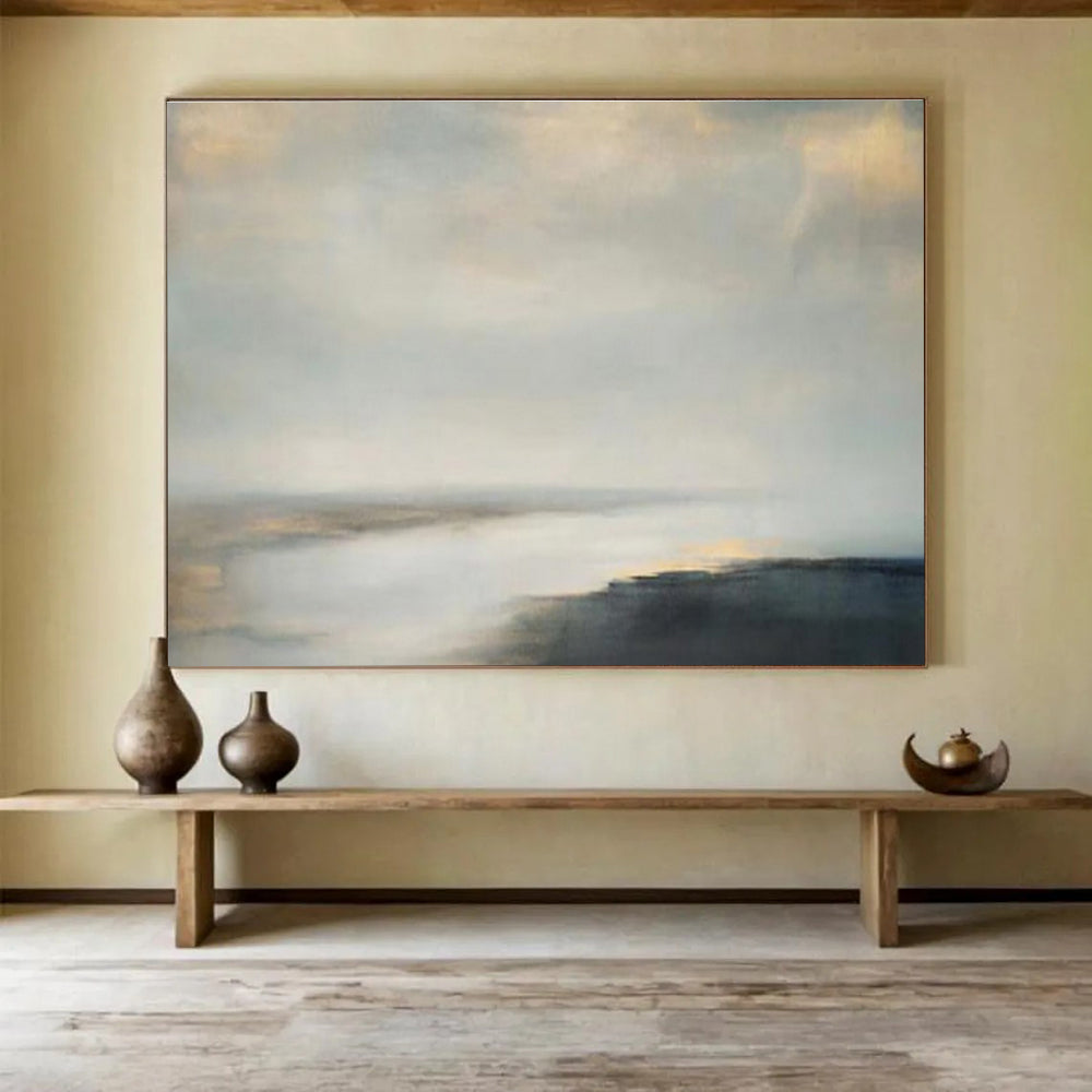 Hand - Painted Bespoke Large - Format Art for Living Room & Office DKH108