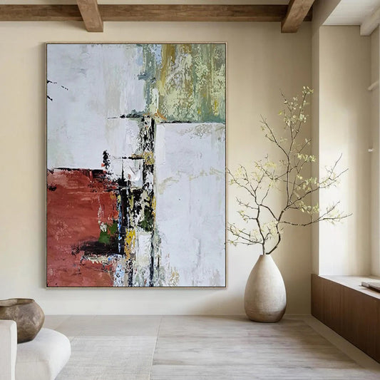 Grandiose Hand - Painted Textured Custom Abstract Art for Dining Room and Bar DTP039