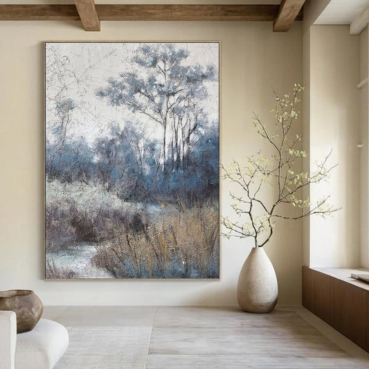 Large - Scale Hand - Painted Custom Abstract Painting (with Unique Textures), Suitable for Office and Bedroom DKH1458