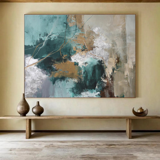 Vast Textured Abstract Mural for Hallway & Living Room DKH513