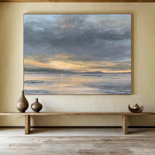 Sunset Over the Sea - Warm & Inviting Dining Room Art DLZ023