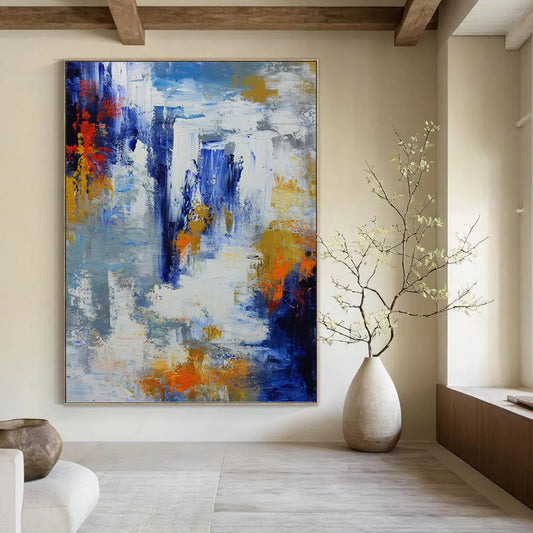 Gorgeous Hand - Painted Textured Abstract Painting for Living Room & Hotel DKH1338